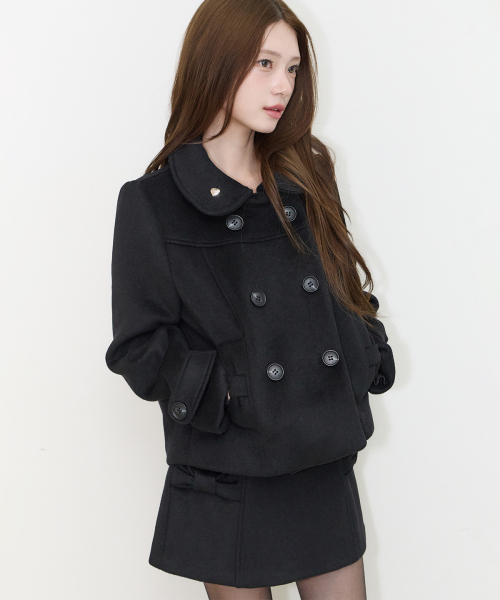 ILLIGO(イリゴ)の「BURTON ボタン ショートコート VLACK(トレンチコート・レディース・その他・OS)」の6枚目の写真
