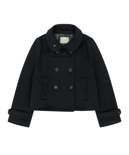 ILLIGO(イリゴ)の「BURTON ボタン ショートコート VLACK(トレンチコート・レディース・その他・OS)」の4枚目の写真