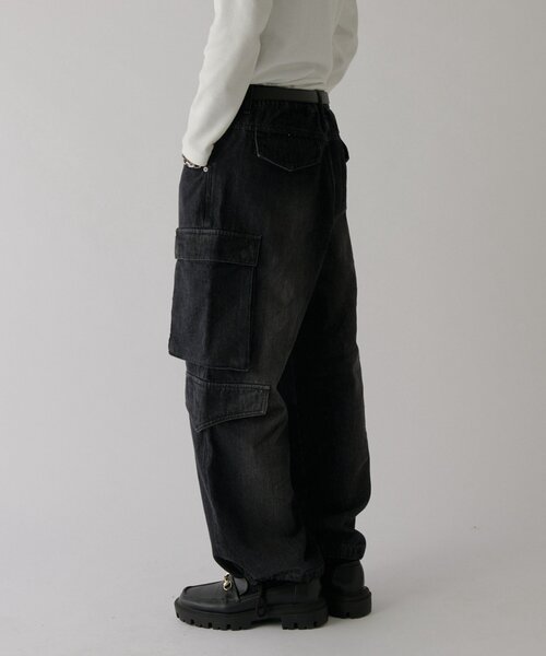goocy(グーシー)の「デニムワイドカーゴパンツ(デニムパンツ・メンズ・ブルー/インディゴブルー/ブラック・X-LARGE/LARGE/MEDIUM)」の6枚目の写真