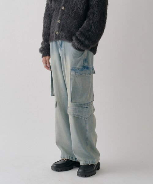 goocy(グーシー)の「デニムワイドカーゴパンツ(デニムパンツ・メンズ・ブルー/インディゴブルー/ブラック・X-LARGE/LARGE/MEDIUM)」の13枚目の写真