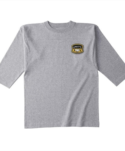 Ol' Basics(オールベーシックス)の「Ol' Basics(オール・ベーシックス) 7分袖Tシャツ シェイクハンド プリント ワンポイント フットボールTシャツ オープンエンド生地 メンズ ユニセックス アメカジ(Tシャツ/カットソー・メンズ・ホワイト/ヘザーグレー/ブラック/ネイビー・S/L/M/XL)」の3枚目の写真