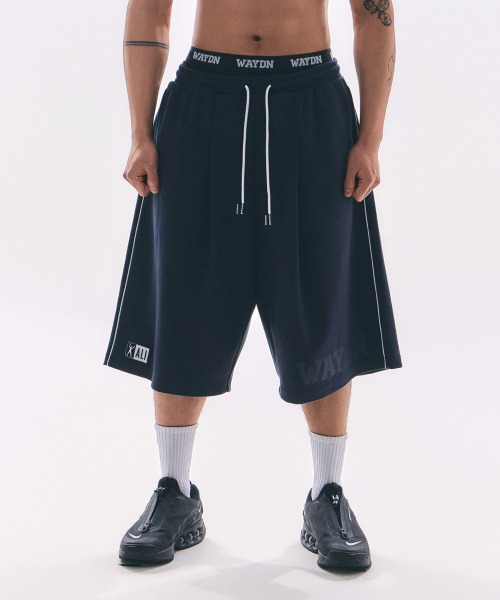 WAYDN(ウェイドゥン)の「ALI パッチシンボル バミューダパンツ ネイビー(その他パンツ・メンズ・その他・MEDIUM/LARGE/X-LARGE/XX-LARGE)」の1枚目の写真