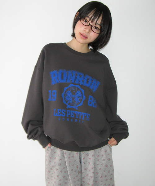 RONRON(ロンロン)の「RR 1988 VINTAGE RIBBON SWEATSHIRT CHARCOAL(スウェット・レディース・その他・FREE)」の2枚目の写真