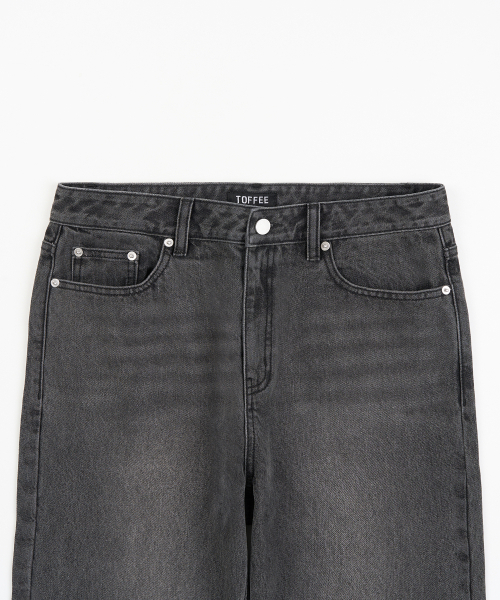 TOFFEE(トフィー)の「セミフレアデニムホットパンツ (BLACK)(デニムパンツ・メンズ・その他・SMALL/MEDIUM/LARGE/X-LARGE)」の4枚目の写真