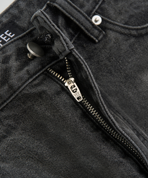 TOFFEE(トフィー)の「セミフレアデニムホットパンツ (BLACK)(デニムパンツ・メンズ・その他・SMALL/MEDIUM/LARGE/X-LARGE)」の6枚目の写真