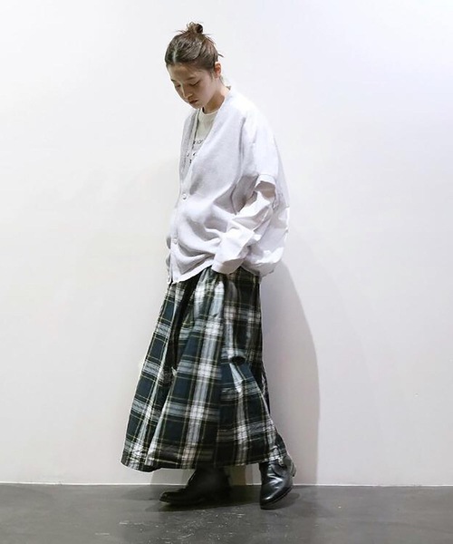 vent blanc(ヴァンブラン)の「ヴァンブラン vent blanc ワッフル&コットンブロード コンビドルマンカーディガン(ベスト・レディース・ブラック/グレー系その他・FREE)」の9枚目の写真