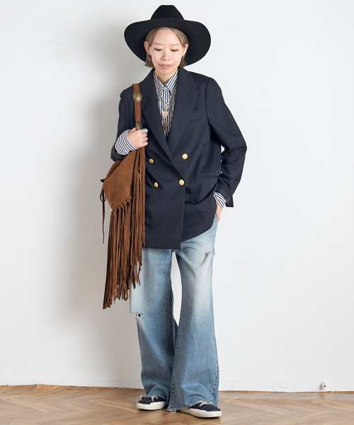 AP STUDIO(エーピーストゥディオ)の「【ALBERTOLUTI/アルベルト ルティ】CONCHO FRINGE BAG(クラッチバッグ・レディース・ブラウン・FREE)」の4枚目の写真
