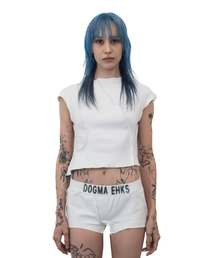 DOGMA EHKS（ドグマ　エックス）の「TORSO JERSEY TOP WHITE（Tシャツ/カットソー）」