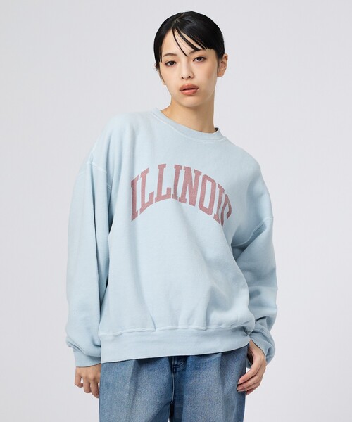 REMI RELIEF(レミレリーフ)の「【REMI RELIEF / レミレリーフ】SP加工 起毛裏毛 クルースウェット / ILLINOS(スウェット・メンズ・アイボリー/サックスブルー・M/L)」の8枚目の写真