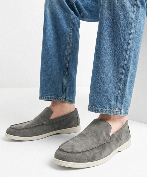 BSQT by Classy（ビーエスキューティー）の「b2607 キナイ コンフォート モカシン ローファー グレー（ローファー・メンズ・グレー・25.5cm/26cm/26.5cm/27cm/27.5cm/28cm/25cm）」の3枚目の写真