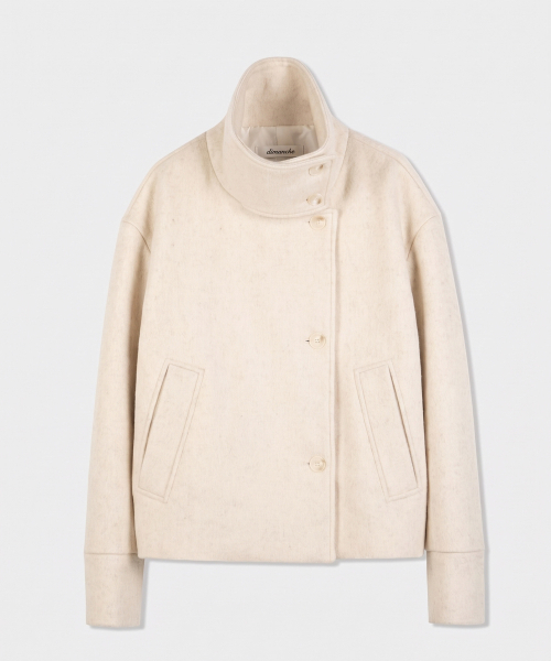 DIMANCHE(ディマンシュ)の「Double Breasted Short Coat (cream)(チェスターコート・レディース・その他・FREE)」の3枚目の写真