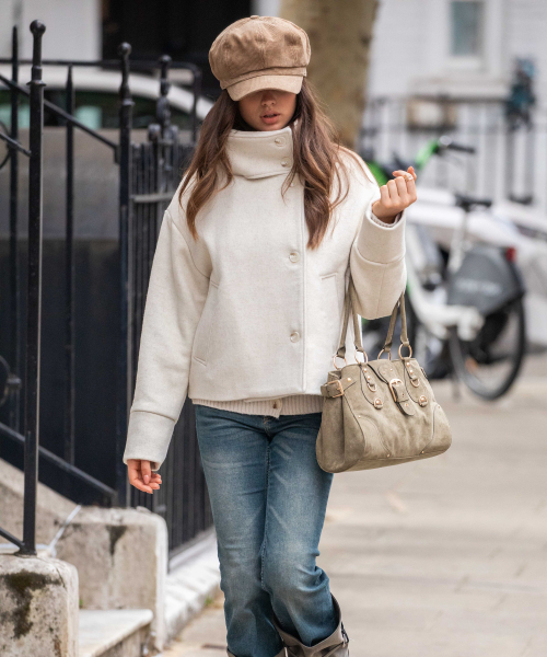 DIMANCHE(ディマンシュ)の「Double Breasted Short Coat (cream)(チェスターコート・レディース・その他・FREE)」の6枚目の写真