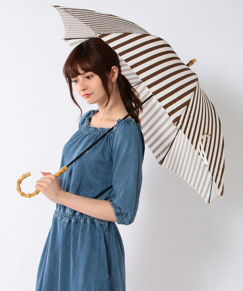 SHIPS シップス 雨傘 ストライプ SHIPS（シップス）の「ストライプ晴雨傘（長傘）」 - WEAR