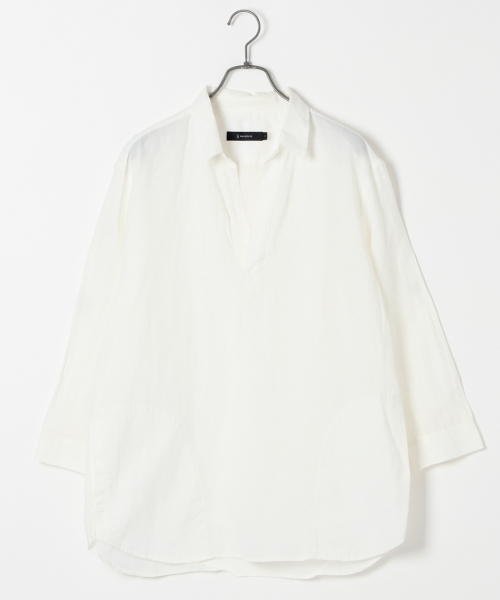 RAGEBLUE（レイジブルー）の「ペーパースキッパー7分袖/718722（シャツ/ブラウス・メンズ・ライトブルー/グリーン/ホワイト・MEDIUM/LARGE）」の2枚目の写真