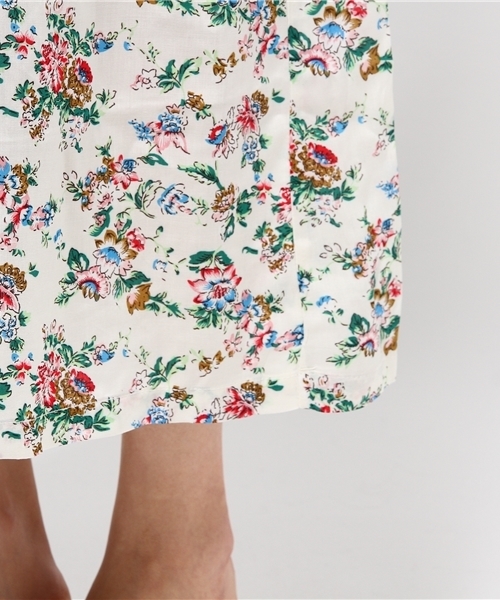 RAY CASSIN（レイカズン）の「レーヨン花柄スカーチョ（その他パンツ・レディース・ネイビー/オフホワイト・FREE）」の4枚目の写真