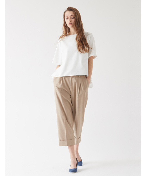 titivate（ティティベイト）の「ﾌﾚｱﾍﾑﾌﾞﾗｳｽ（シャツ/ブラウス・レディース・ホワイト/ネイビー・FREE）」の2枚目の写真