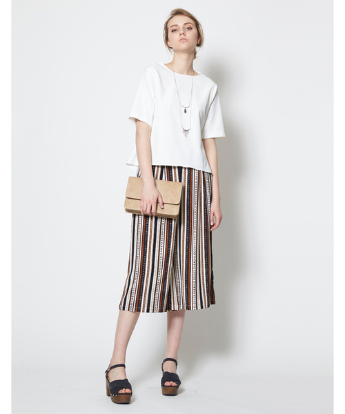 titivate（ティティベイト）の「ﾌﾚｱﾍﾑﾌﾞﾗｳｽ（シャツ/ブラウス・レディース・ホワイト/ネイビー・FREE）」の7枚目の写真