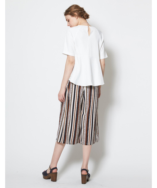 titivate（ティティベイト）の「ﾌﾚｱﾍﾑﾌﾞﾗｳｽ（シャツ/ブラウス・レディース・ホワイト/ネイビー・FREE）」の8枚目の写真