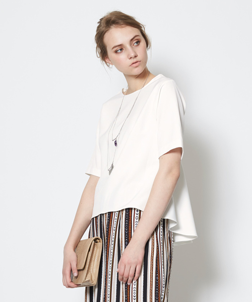 titivate（ティティベイト）の「ﾌﾚｱﾍﾑﾌﾞﾗｳｽ（シャツ/ブラウス・レディース・ホワイト/ネイビー・FREE）」の16枚目の写真