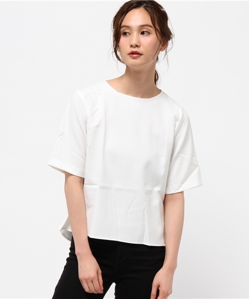 titivate（ティティベイト）の「ﾌﾚｱﾍﾑﾌﾞﾗｳｽ（シャツ/ブラウス・レディース・ホワイト/ネイビー・FREE）」の9枚目の写真