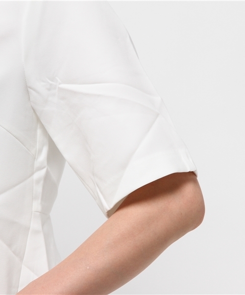 titivate（ティティベイト）の「ﾌﾚｱﾍﾑﾌﾞﾗｳｽ（シャツ/ブラウス・レディース・ホワイト/ネイビー・FREE）」の3枚目の写真