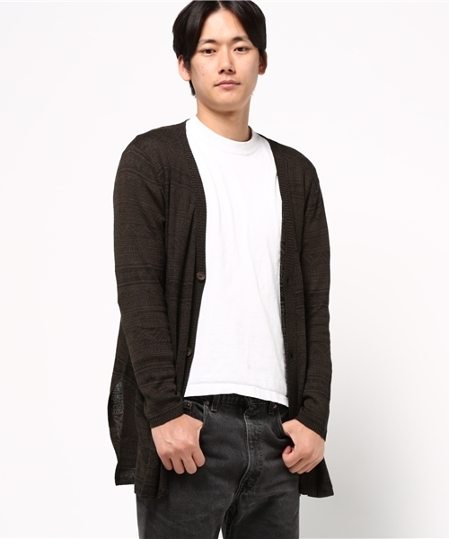 rovtski(ロフトスキー)の「総柄レーヨンロングカーディガン(カーディガン/ボレロ・メンズ・オリーブ×ブラック/ホワイト×ブラック・MEDIUM/LARGE)」の12枚目の写真