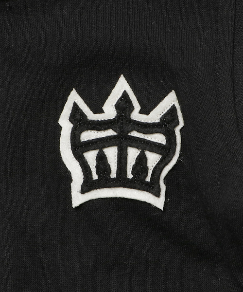 RODEO CROWNS WIDE BOWL（ロデオクラウンズワイドボウル）の「スソロゴ ハイネック ジップパーカー（パーカー・キッズ・ブラック/ベージュ/トップグレー・SMALL/LARGE/X-SMALL/MEDIUM）」の7枚目の写真