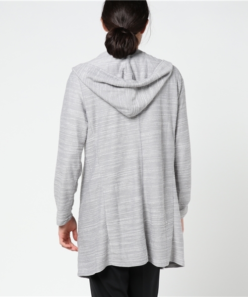 Luv maison（ラブメゾン）の「Luv･SSフードコーディガン（カーディガン/ボレロ・メンズ・ブラック/グレー・M/L）」の4枚目の写真