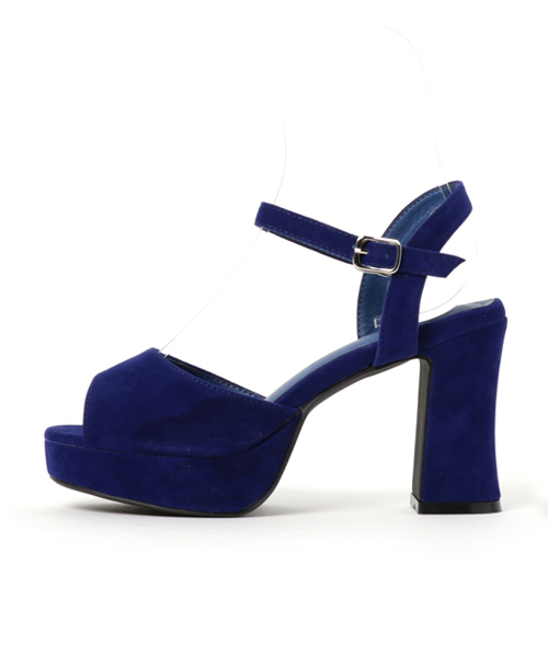 Re:EDIT（リエディ）の「[抜け感たっぷりな華奢見えサンダル]アンクルストラップチャンキーヒールサンダルシューズ/サンダル/ヒールサンダル[リエディ]（サンダル・レディース・ホワイト/マスタード/ピンク/レッド/ウッド/ブルー/ブラック/キャメル・X-LARGE/SMALL/LARGE/MEDIUM）」の9枚目の写真