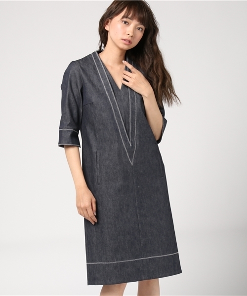 Room No 8 ルームエイト の Room No 8 デニム ステッチ ワンピース ワンピース Wear