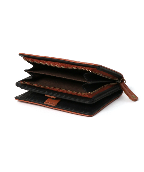 DEVICE（デバイス）の「Rename 本革 コードバン調 手帳型 2つ折り コンパクト ミニ ウォレット 財布（財布・レディース・ブラウン/キャメル/ブラック/ターコイズブルー・FREE）」の7枚目の写真