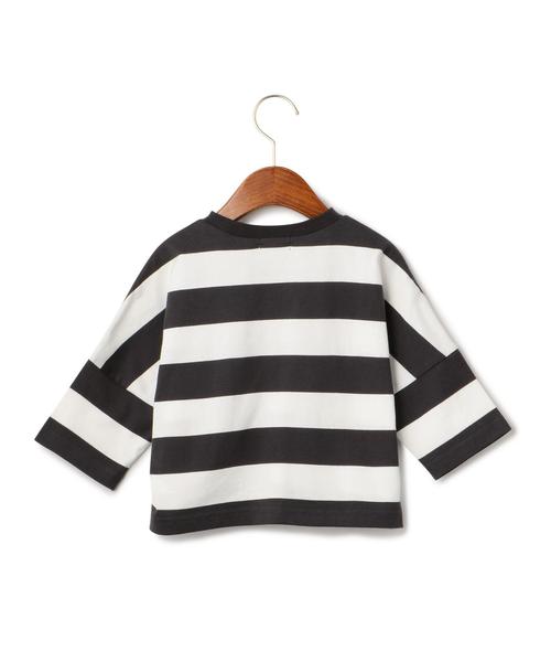 green label relaxing（グリーンレーベルリラクシング）の「【キッズ】ワイドボーダープルオーバー 8S（Tシャツ/カットソー・キッズ・ダークグレー/ワインレッド・135/115/125/105/95）」の11枚目の写真