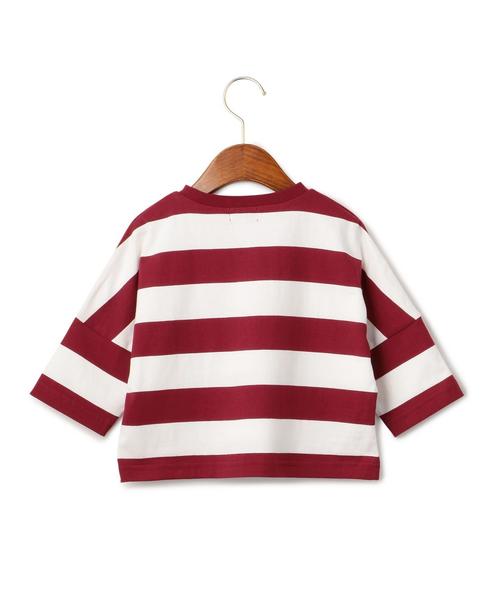 green label relaxing（グリーンレーベルリラクシング）の「【キッズ】ワイドボーダープルオーバー 8S（Tシャツ/カットソー・キッズ・ダークグレー/ワインレッド・135/115/125/105/95）」の8枚目の写真