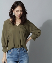 Andemiu | ソデシシュウヌケエリブラウス769083(シャツ/ブラウス)