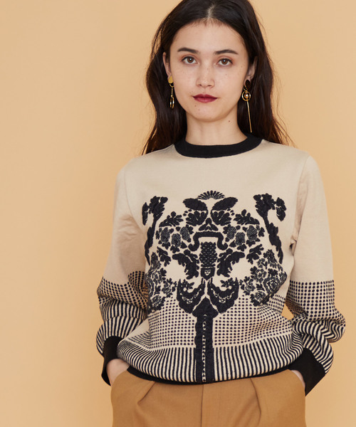 aki UNITED TOKYO フクレジャカードニット UNITED TOKYO（ユナイテッドトウキョウ）の「フクレジャカードニット