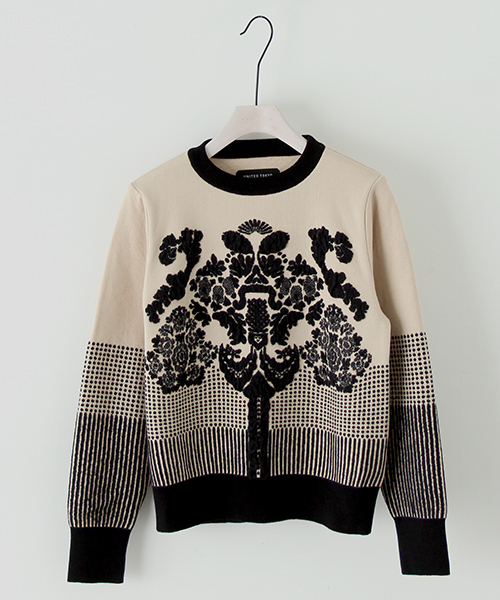 aki UNITED TOKYO フクレジャカードニット UNITED TOKYO（ユナイテッドトウキョウ）の「フクレジャカードニット