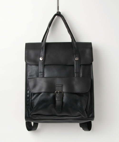 Fun & Daily（ファンアンドデイリー）の「2WAY Handle  Backpack（バックパック/リュック・メンズ・ブラック/ブラウン・FREE）」の8枚目の写真