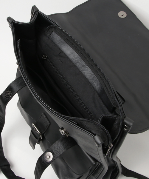 Fun & Daily（ファンアンドデイリー）の「2WAY Handle  Backpack（バックパック/リュック・メンズ・ブラック/ブラウン・FREE）」の4枚目の写真