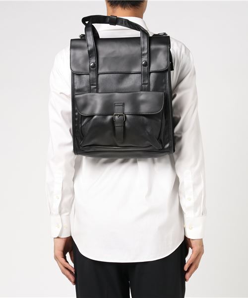 Fun & Daily（ファンアンドデイリー）の「2WAY Handle  Backpack（バックパック/リュック・メンズ・ブラック/ブラウン・FREE）」の6枚目の写真