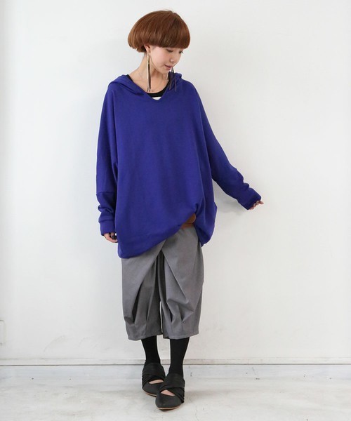 n'OrLABEL（ノアールレーベル）の「プルオーバーパーカー（パーカー・レディース・グレー・FREE）」の4枚目の写真