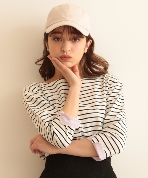 FREE'S MART（フリーズマート）の「◆バックリボンキャップ（キャップ・レディース・ベージュ/ネイビー/ブルー系その他・ﾌﾘ-）」の2枚目の写真