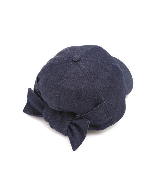 FREE'S MART（フリーズマート）の「◆バックリボンキャップ（キャップ・レディース・ベージュ/ネイビー/ブルー系その他・ﾌﾘ-）」の4枚目の写真