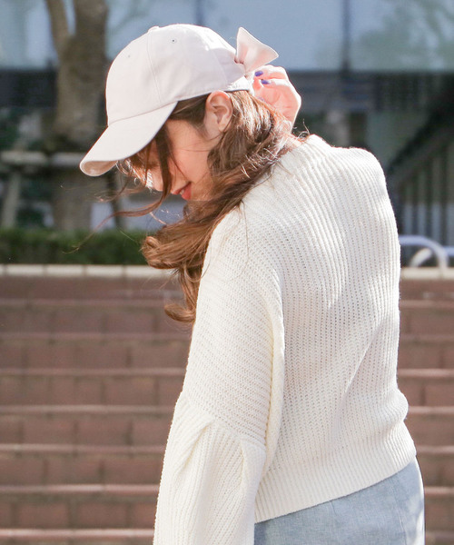 FREE'S MART（フリーズマート）の「◆バックリボンキャップ（キャップ・レディース・ベージュ/ネイビー/ブルー系その他・ﾌﾘ-）」の18枚目の写真