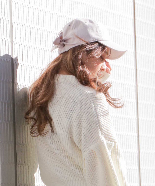 FREE'S MART（フリーズマート）の「◆バックリボンキャップ（キャップ・レディース・ベージュ/ネイビー/ブルー系その他・ﾌﾘ-）」の19枚目の写真