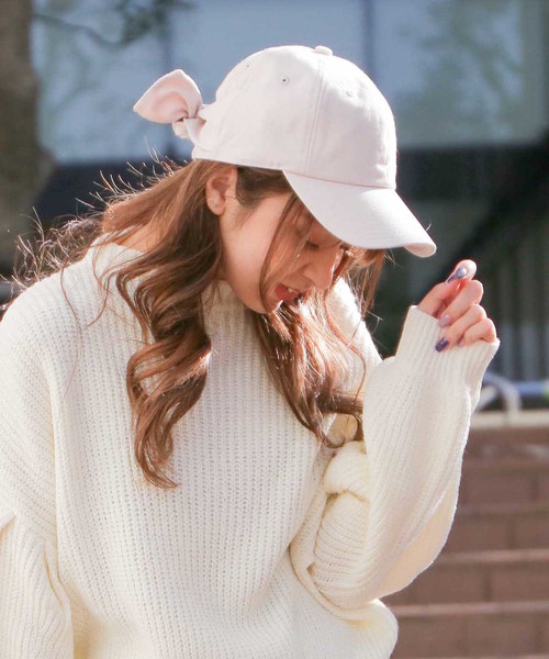 FREE'S MART（フリーズマート）の「◆バックリボンキャップ（キャップ・レディース・ベージュ/ネイビー/ブルー系その他・ﾌﾘ-）」の13枚目の写真