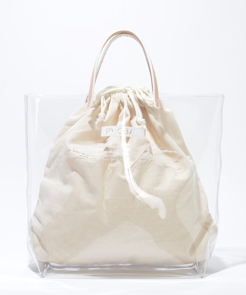 SOLPRESA（ソルプレーサ）の「PVC(ビニール)　トートバッグ（トートバッグ・レディース・チェック/ナチュラル/サックスブルー/ブラック・ONE SIZE）」の11枚目の写真