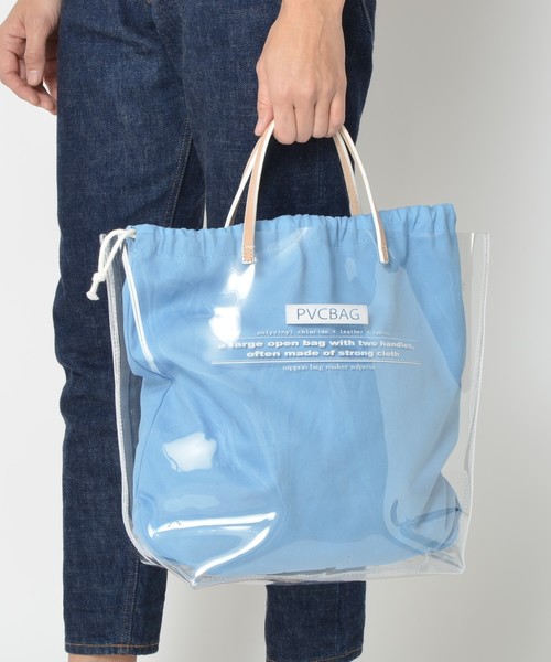 SOLPRESA（ソルプレーサ）の「PVC(ビニール)　トートバッグ（トートバッグ・レディース・チェック/ナチュラル/サックスブルー/ブラック・ONE SIZE）」の14枚目の写真