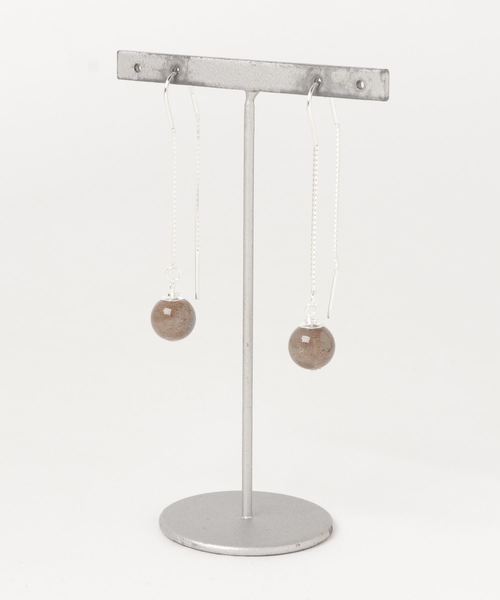 TONE SELECT GOODS（トーンセレクトグッズ）の「【925 SILVER ACC】ラウンドストーンフックチェーンピアスSV925(OG)（ピアス（両耳用）・レディース・ターコイズブルー/その他1/その他2/その他3/その他4/その他5/ブルー/パープル/ブラウン/グリーン/ブラック/シルバー・FREE）」の19枚目の写真
