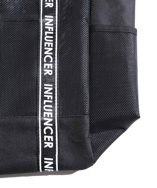 WEGO（ウィゴー）の「WEGO/ポーチ付きロゴテープトートバッグ（トートバッグ・レディース・ブラック系その他/ブラック・FREE）」の6枚目の写真