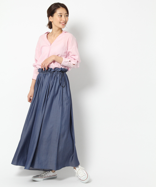 laboratory work(ラボラトリーワーク)の「テンセルスキッパーシャツ(シャツ/ブラウス・レディース・ネイビー/ピンク/ホワイト・MEDIUM)」の14枚目の写真